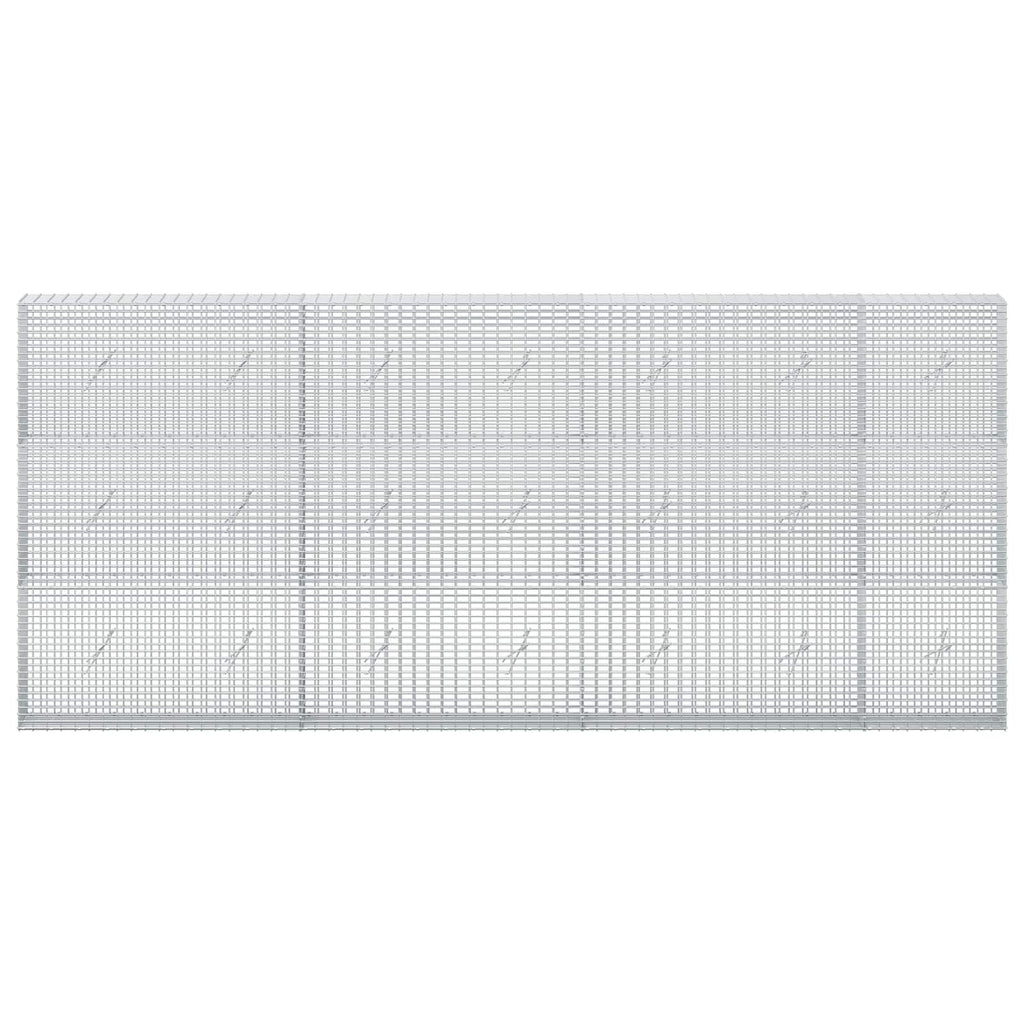 vidaXL Gabion z drutu 3,5 mm i siatką 5x2,5 cm 350x20x150 cm