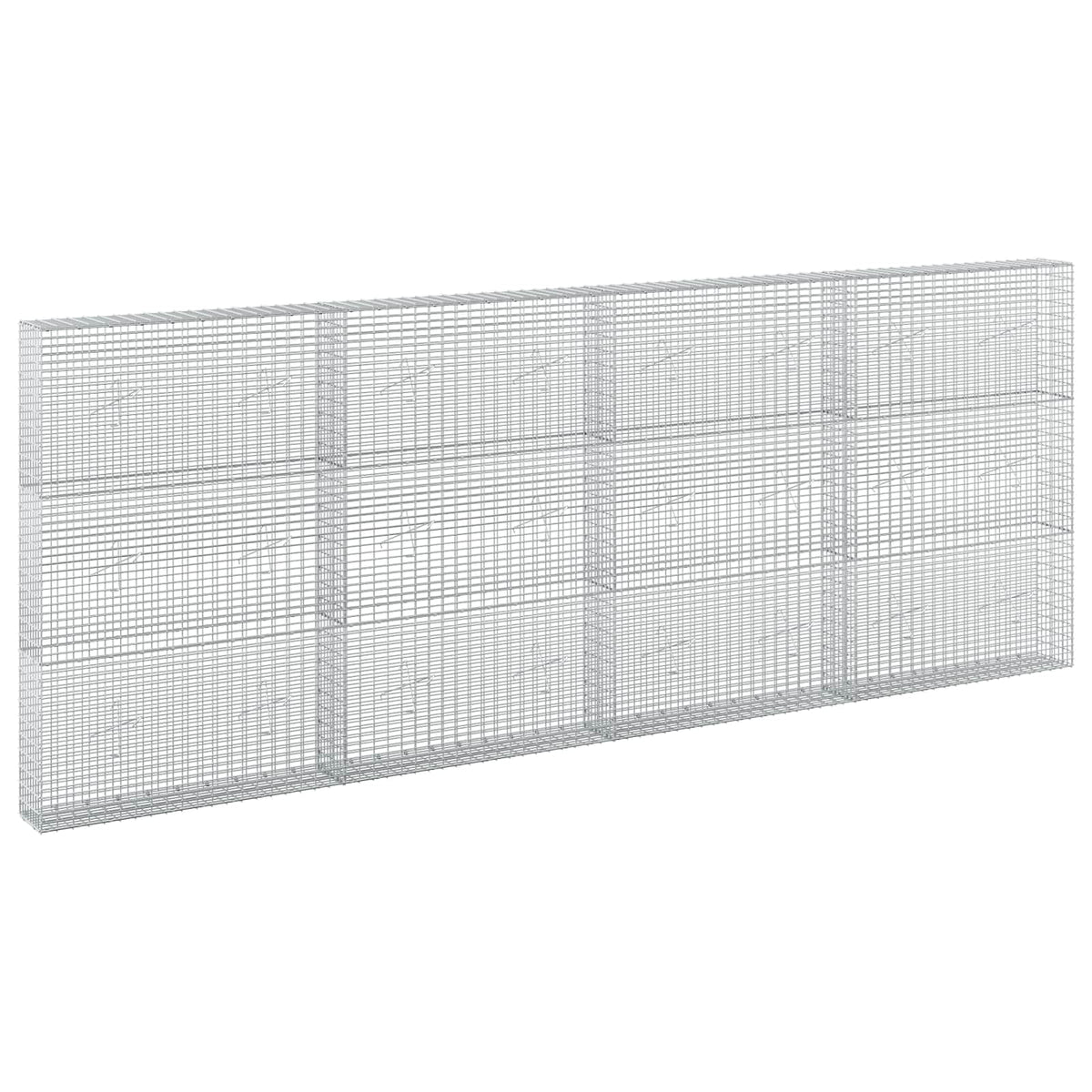 vidaXL Gabion z drutu 3,5 mm i siatką 5x2,5 cm 400x20x150 cm