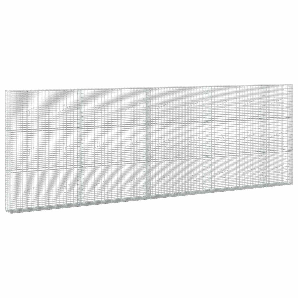 vidaXL Gabion z drutu 3,5 mm i siatką 5x2,5 cm 450x20x150 cm
