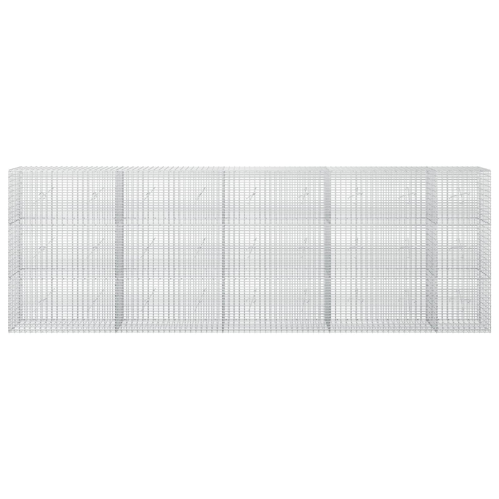 vidaXL Gabion z drutu 3,5 mm i siatką 5x2,5 cm 450x20x150 cm