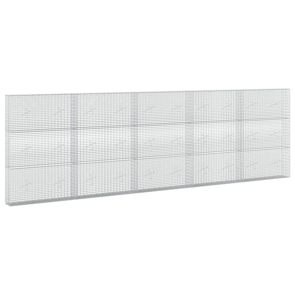 vidaXL Gabion z drutu 3,5 mm i siatką 5x2,5 cm 500x20x150 cm