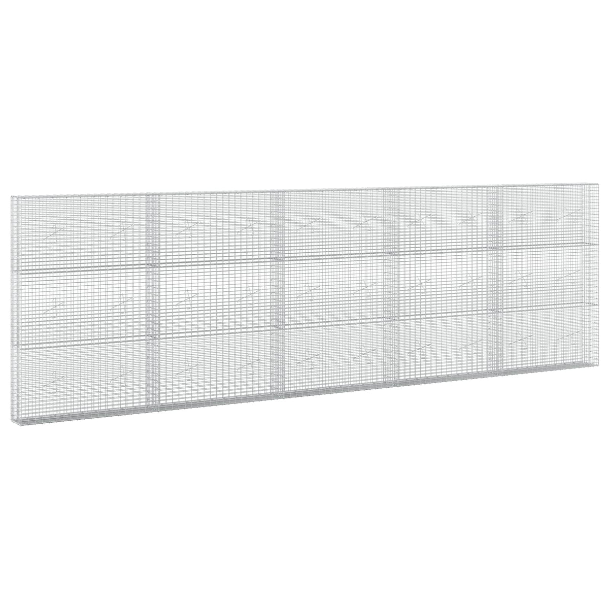 vidaXL Gabion z drutu 3,5 mm i siatką 5x2,5 cm 500x20x150 cm