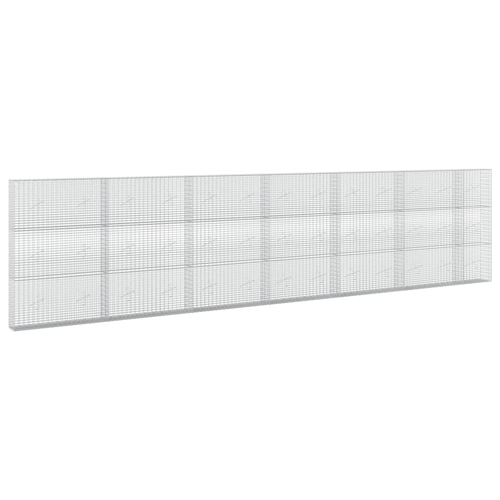vidaXL Gabion z drutu 3,5 mm i siatką 5x2,5 cm 650x20x150 cm