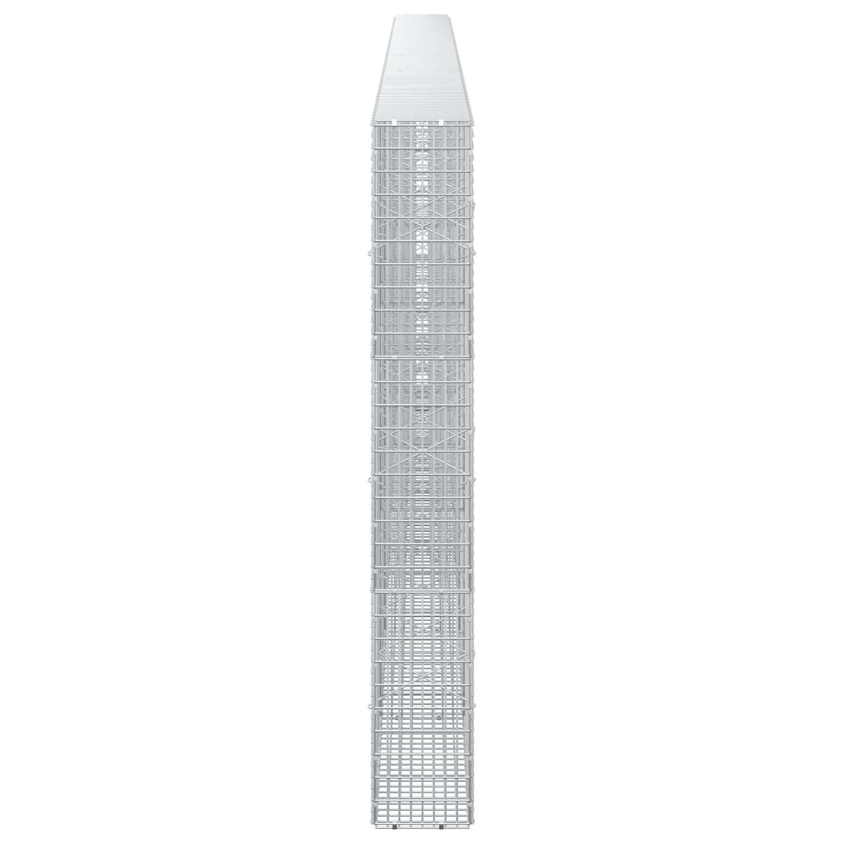 vidaXL Gabion z drutu 3,5 mm i siatką 5x2,5 cm 650x20x150 cm
