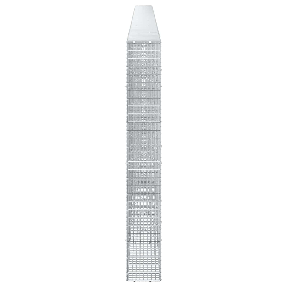 vidaXL Gabion z drutu 3,5 mm i siatką 5x2,5 cm 750x20x150 cm