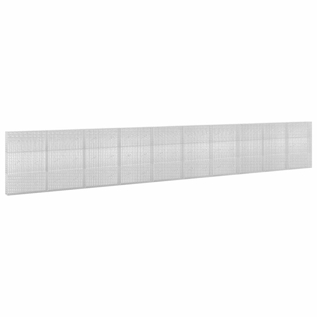 vidaXL Gabion z drutu 3,5 mm i siatką 5x2,5 cm 1000x20x150 cm