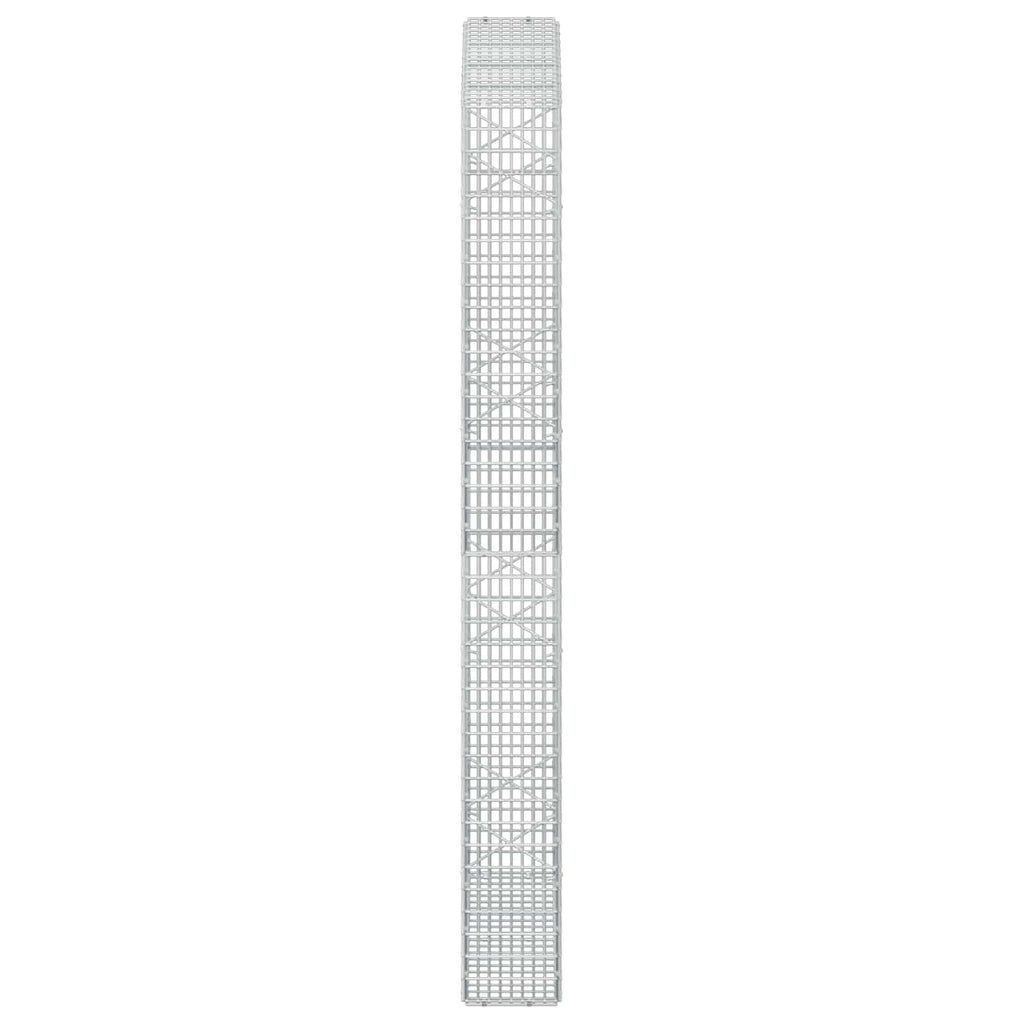 vidaXL Gabion z drutu 3,5 mm i siatką 5x2,5 cm 100x20x200 cm