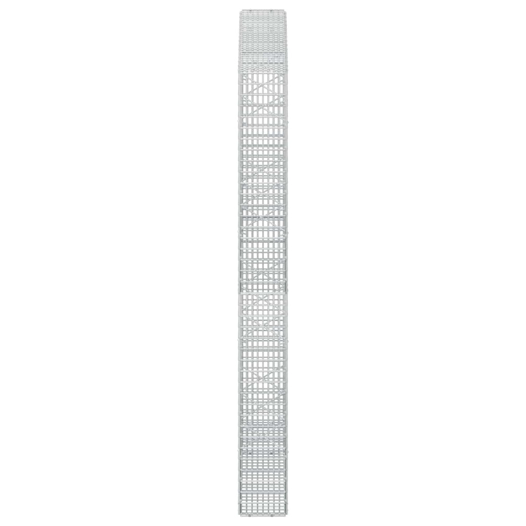 vidaXL Gabion z drutu 3,5 mm i siatką 5x2,5 cm 150x20x200 cm