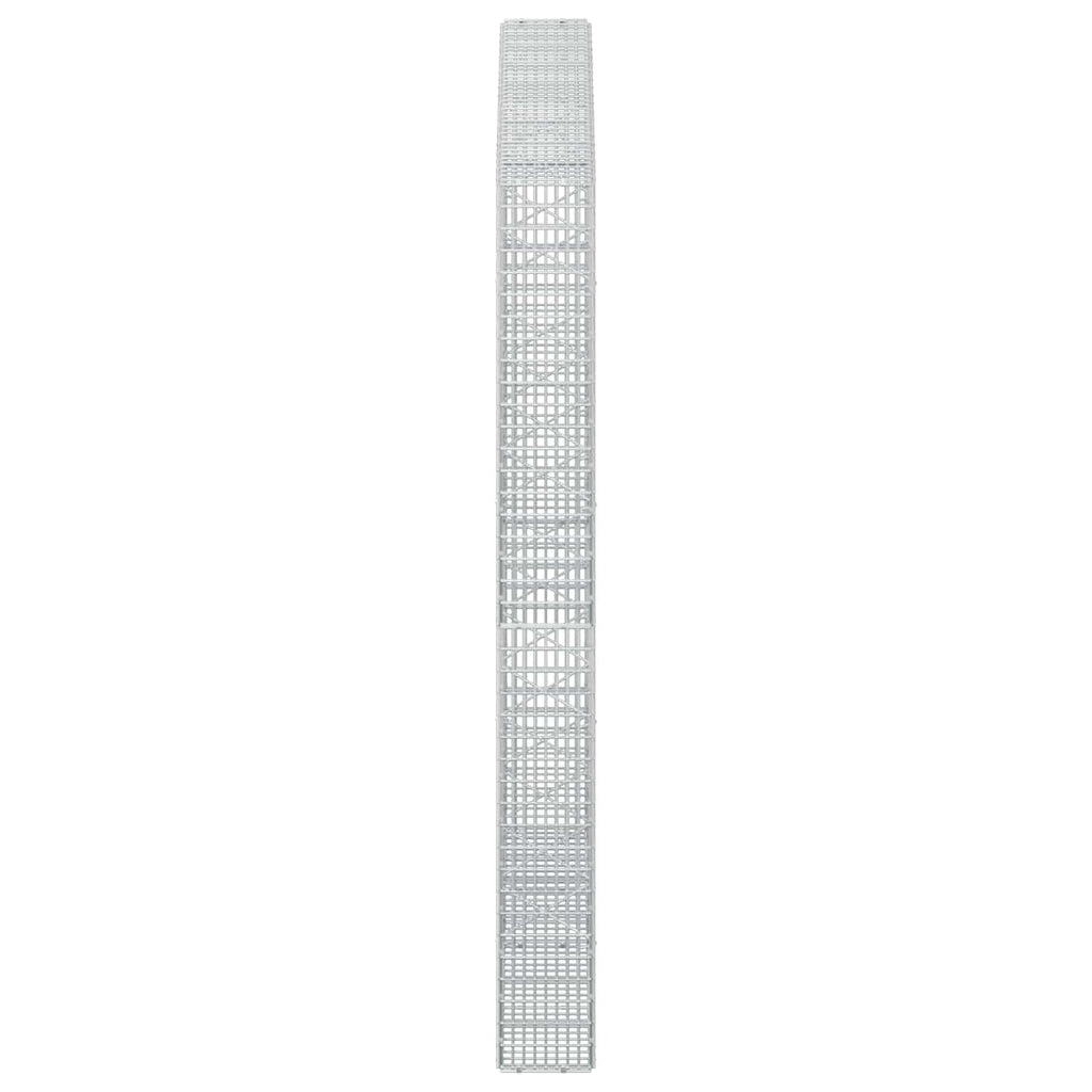 vidaXL Gabion z drutu 3,5 mm i siatką 5x2,5 cm 200x20x200 cm