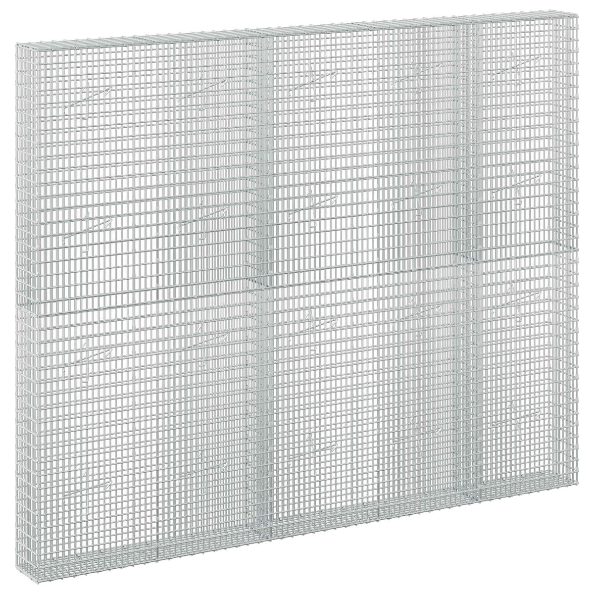 vidaXL Gabion z drutu 3,5 mm i siatką 5x2,5 cm 250x20x200 cm