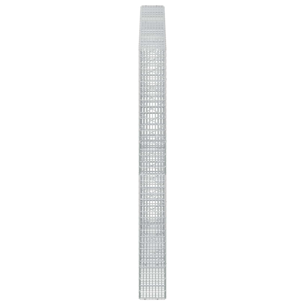 vidaXL Gabion z drutu 3,5 mm i siatką 5x2,5 cm 250x20x200 cm