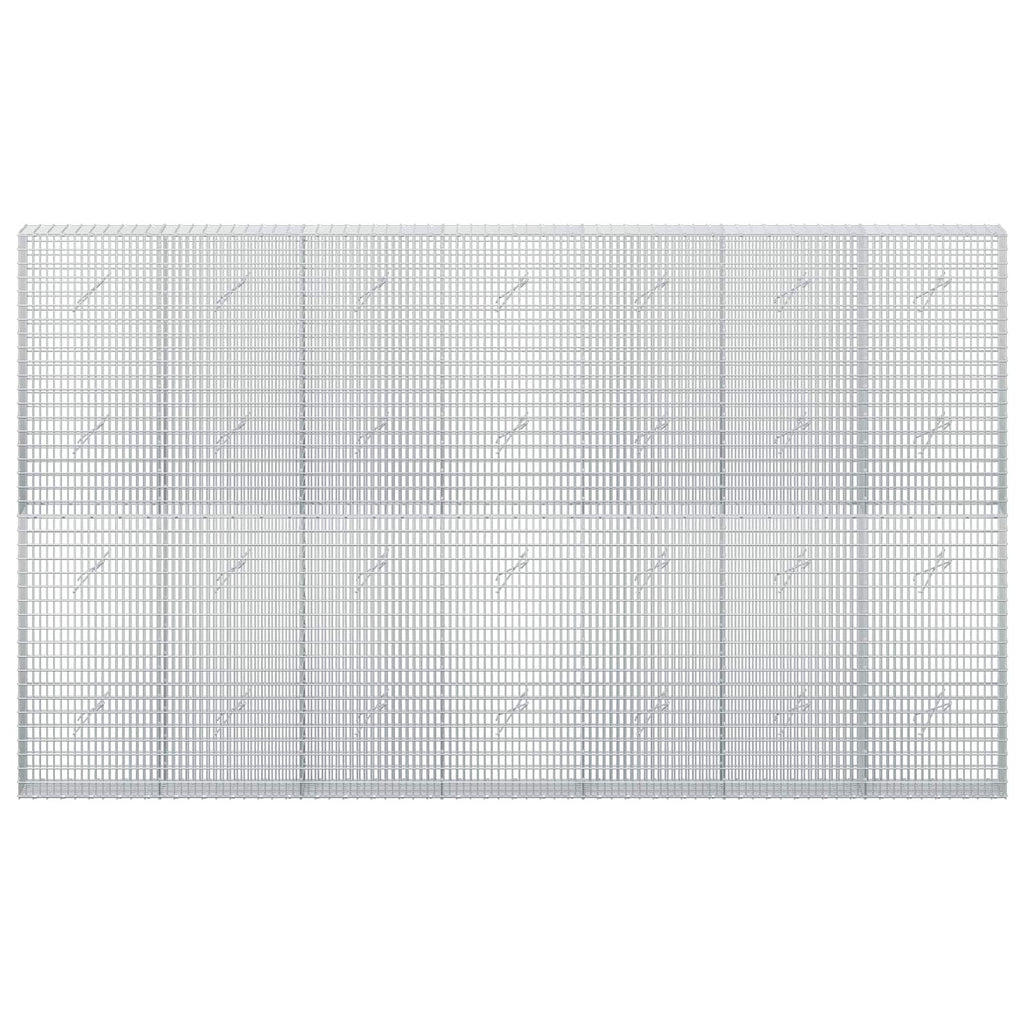 vidaXL Gabion z drutu 3,5 mm i siatką 5x2,5 cm 350x20x200 cm