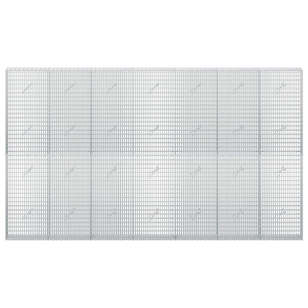 vidaXL Gabion z drutu 3,5 mm i siatką 5x2,5 cm 350x20x200 cm