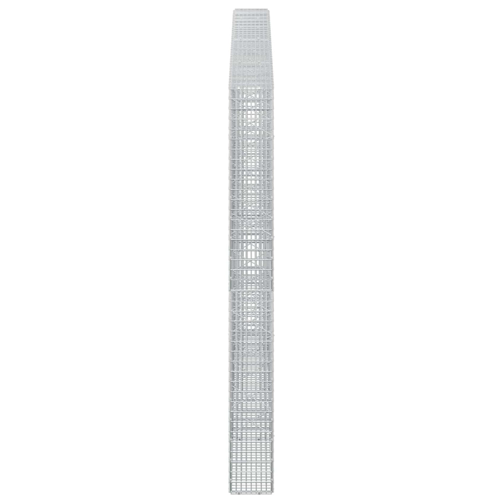 vidaXL Gabion z drutu 3,5 mm i siatką 5x2,5 cm 350x20x200 cm