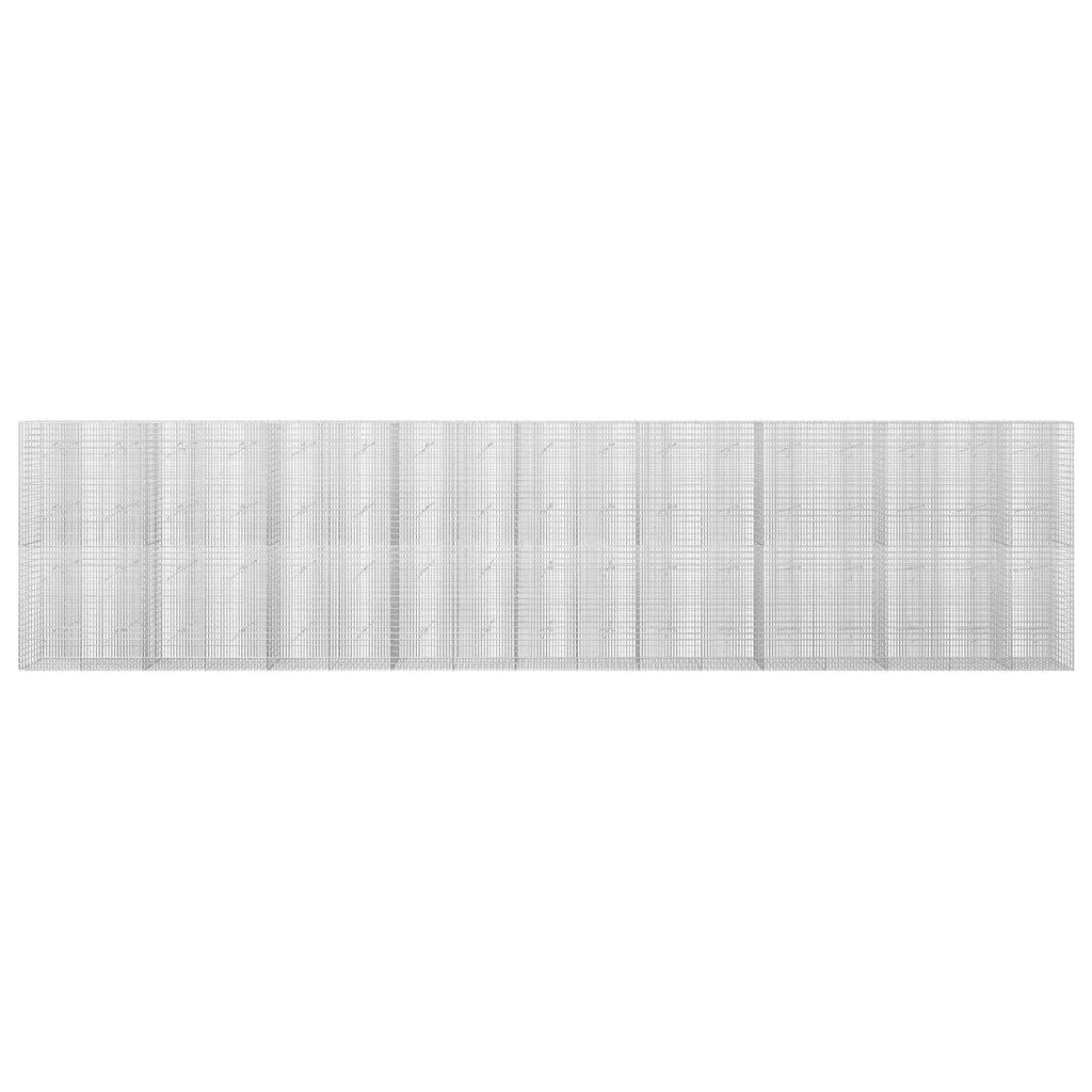 vidaXL Gabion z drutu 3,5 mm i siatką 5x2,5 cm 850x20x200 cm