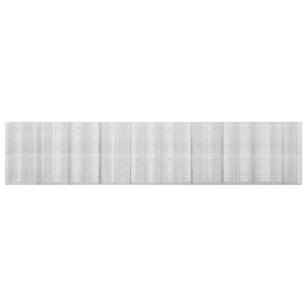 vidaXL Gabion z drutu 3,5 mm i siatką 5x2,5 cm 950x20x200 cm