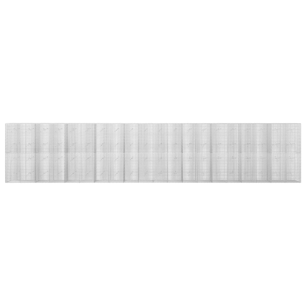vidaXL Gabion z drutu 3,5 mm i siatką 5x2,5 cm 1000x20x200 cm
