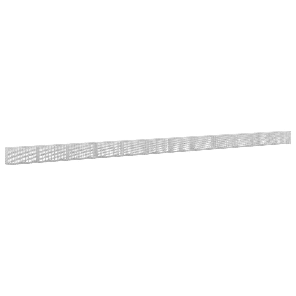 vidaXL Gabion z drutu 3,5 mm i siatką 5x2,5 cm 1200x30x50 cm