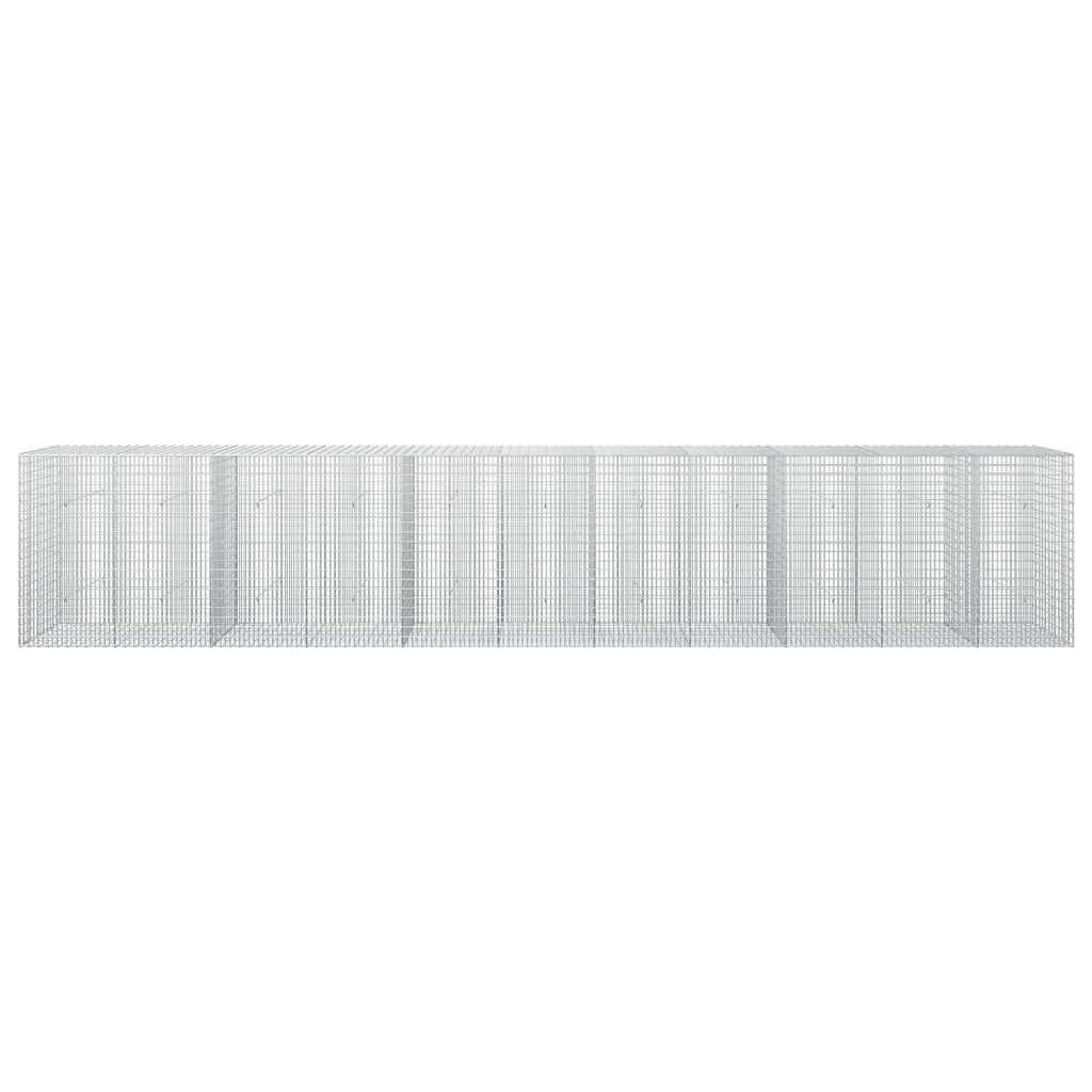 vidaXL Gabion z drutu 3,5 mm i siatką 5x2,5 cm 550x30x100 cm