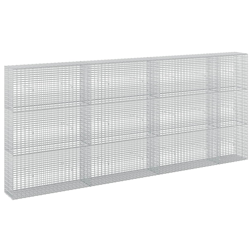 vidaXL Gabion z drutu 3,5 mm i siatką 5x2,5 cm 350x30x150 cm