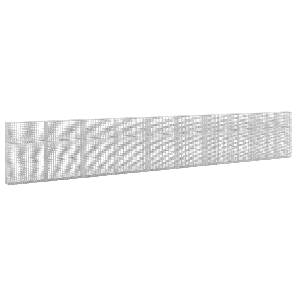 vidaXL Gabion z drutu 3,5 mm i siatką 5x2,5 cm 950x30x150 cm