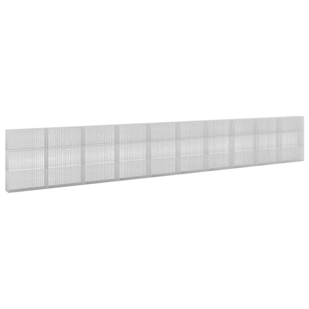 vidaXL Gabion z drutu 3,5 mm i siatką 5x2,5 cm 1000x30x150 cm