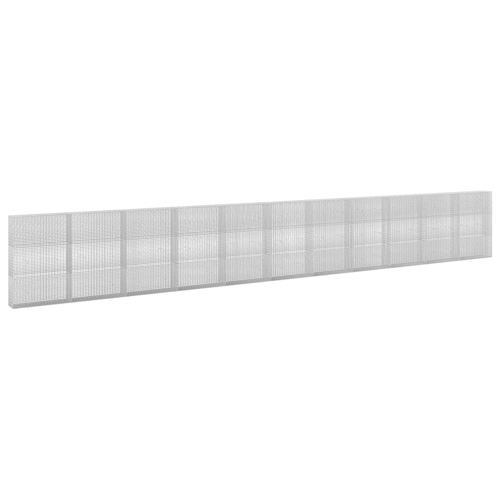 vidaXL Gabion z drutu 3,5 mm i siatką 5x2,5 cm 1100x30x150 cm