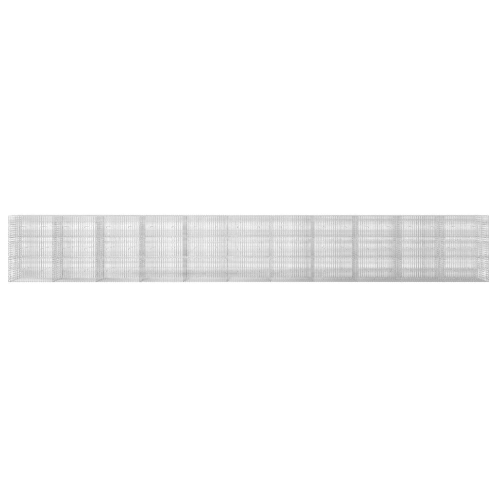 vidaXL Gabion z drutu 3,5 mm i siatką 5x2,5 cm 1100x30x150 cm