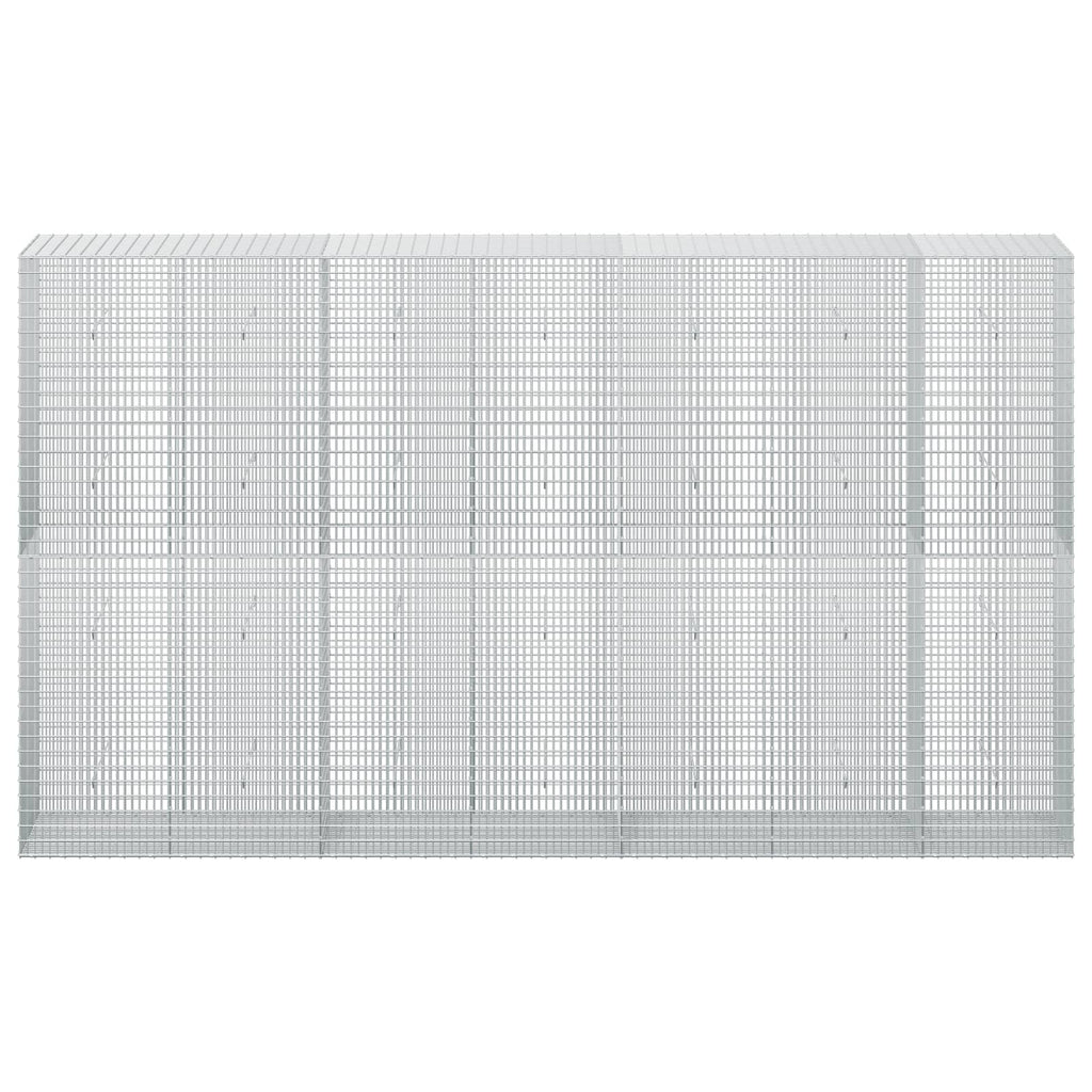 vidaXL Gabion z drutu 3,5 mm i siatką 5x2,5 cm 350x50x200 cm