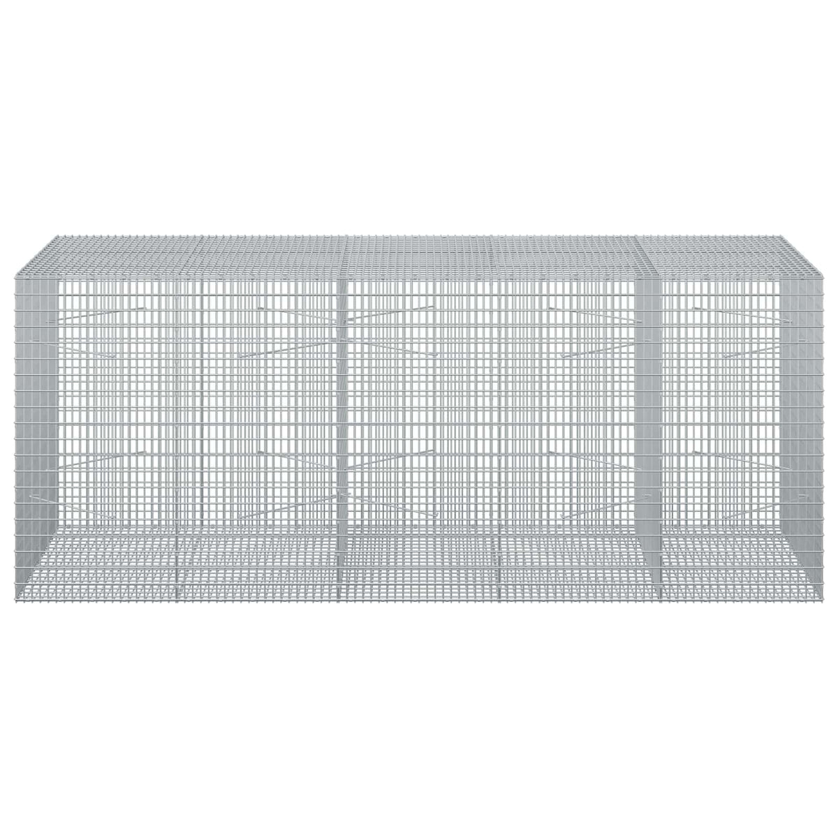 vidaXL Gabion z drutu 3,5 mm i siatką 5x2,5 cm 250x100x100 cm