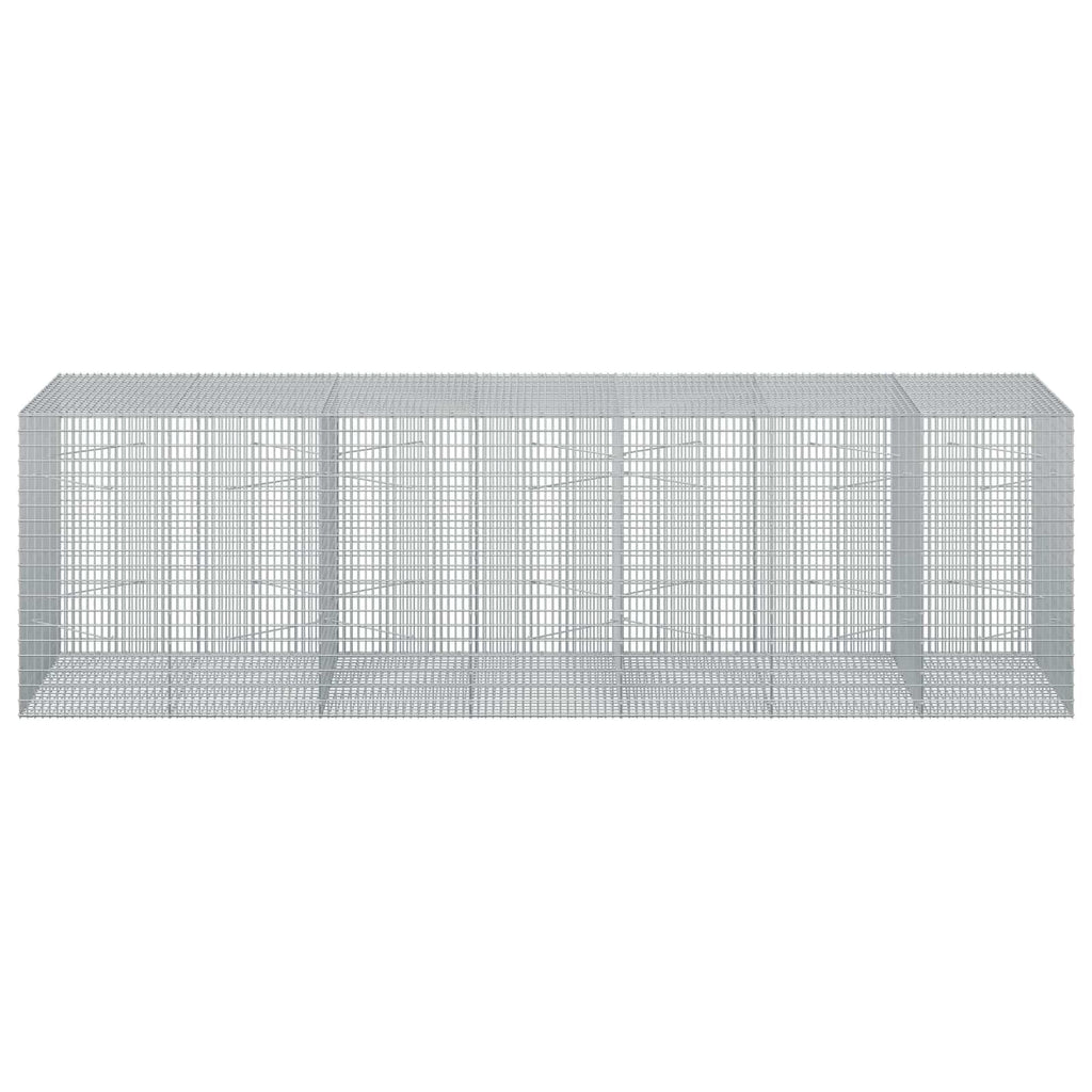 vidaXL Gabion z drutu 3,5 mm i siatką 5x2,5 cm 350x100x100 cm
