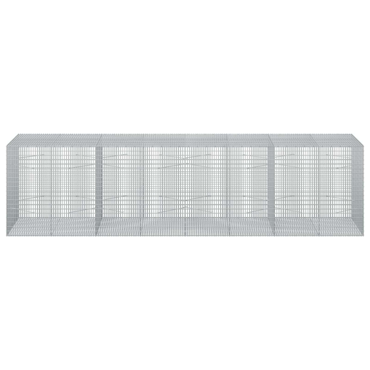 vidaXL Gabion z drutu 3,5 mm i siatką 5x2,5 cm 400x100x100 cm