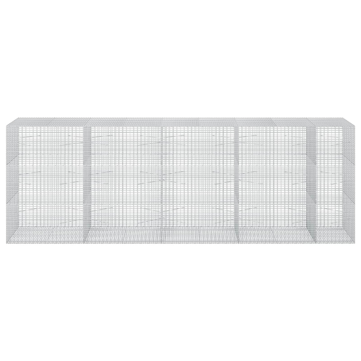 vidaXL Gabion z drutu 3,5 mm i siatką 5x2,5 cm 450x100x150 cm
