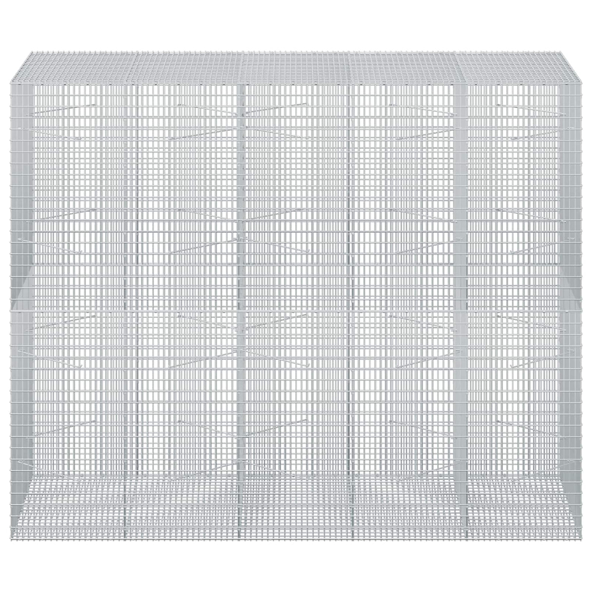 vidaXL Gabion z drutu 3,5 mm i siatką 5x2,5 cm 250x100x200 cm