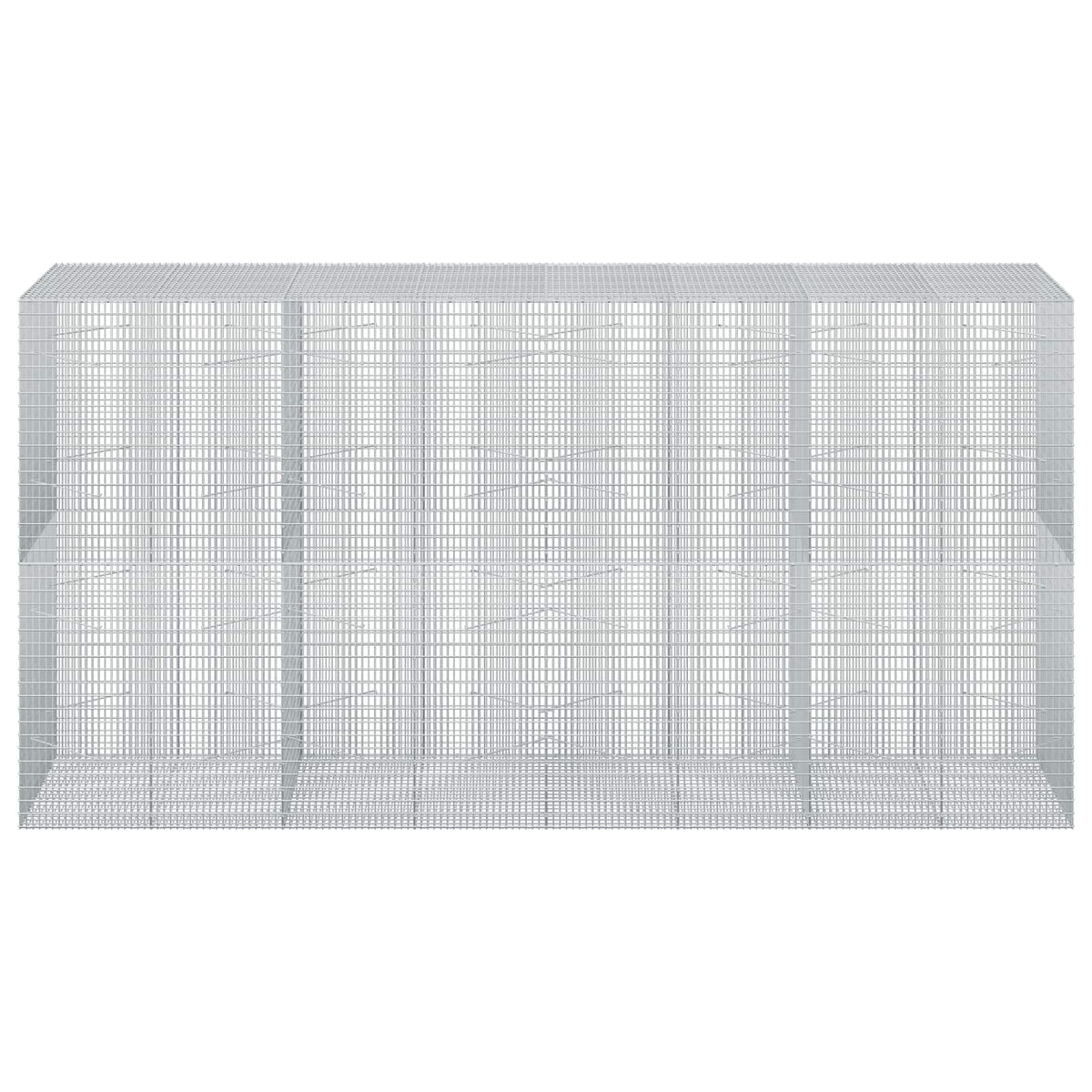 vidaXL Gabion z drutu 3,5 mm i siatką 5x2,5 cm 400x100x200 cm