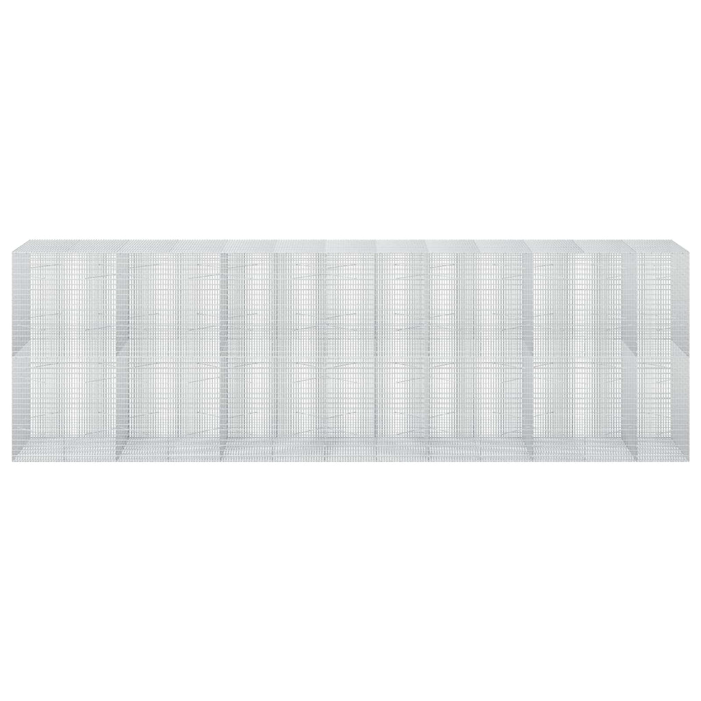 vidaXL Gabion z drutu 3,5 mm i siatką 5x2,5 cm 650x100x200 cm