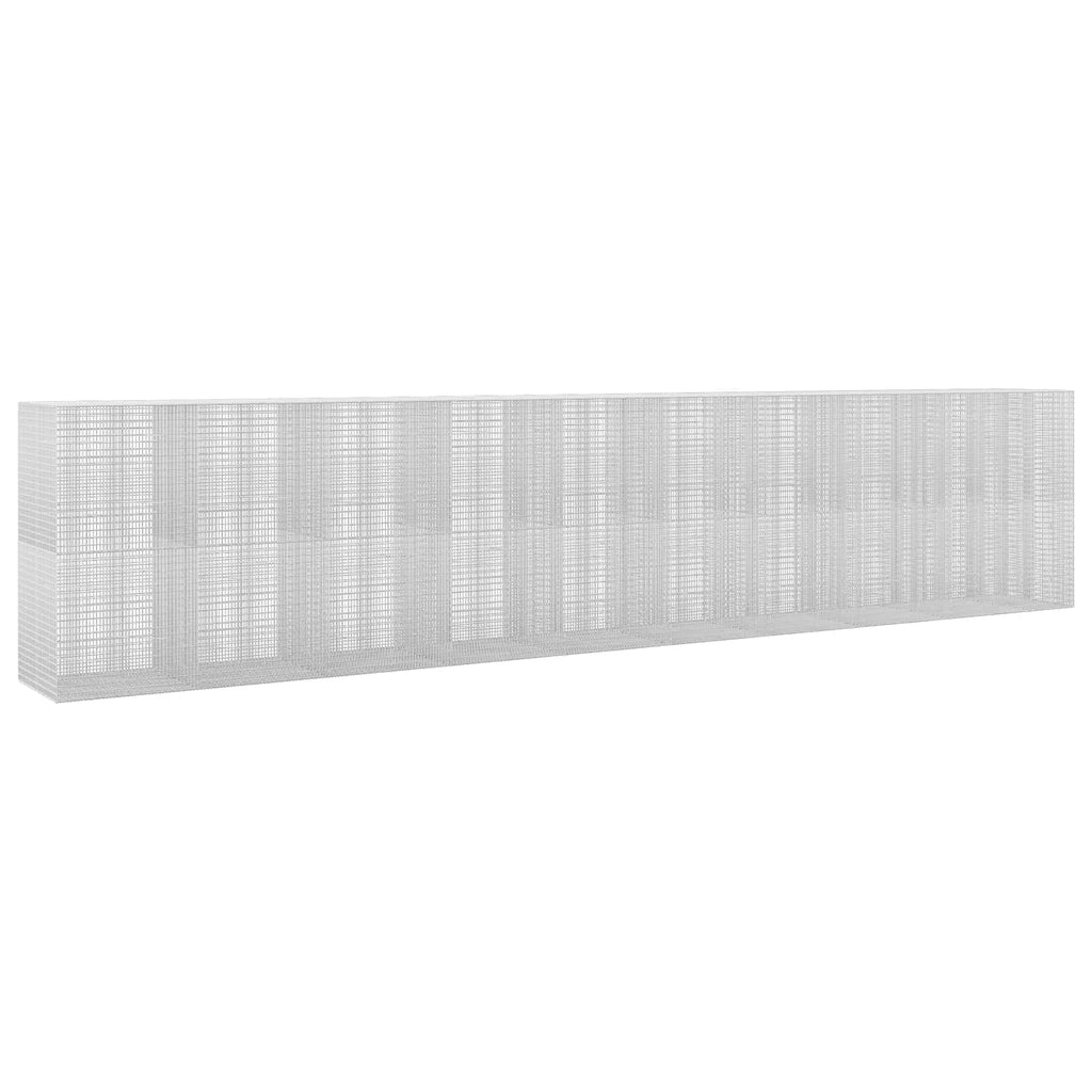 vidaXL Gabion z drutu 3,5 mm i siatką 5x2,5 cm 950x100x200 cm
