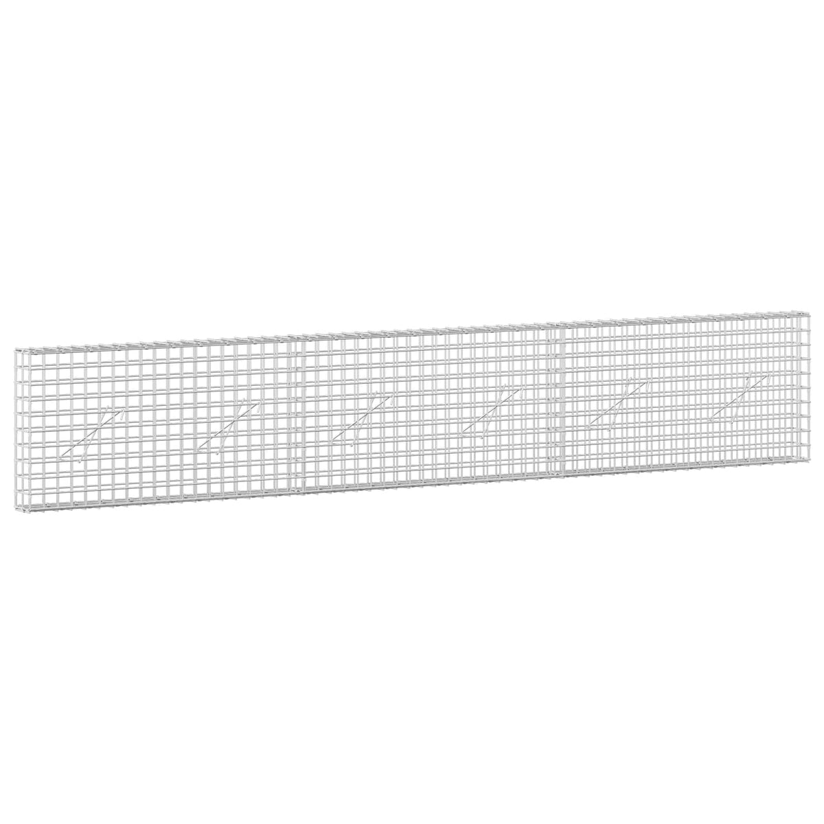 vidaXL Gabion z drutu 3,5 mm i siatką 5x5 cm 300x10x50 cm