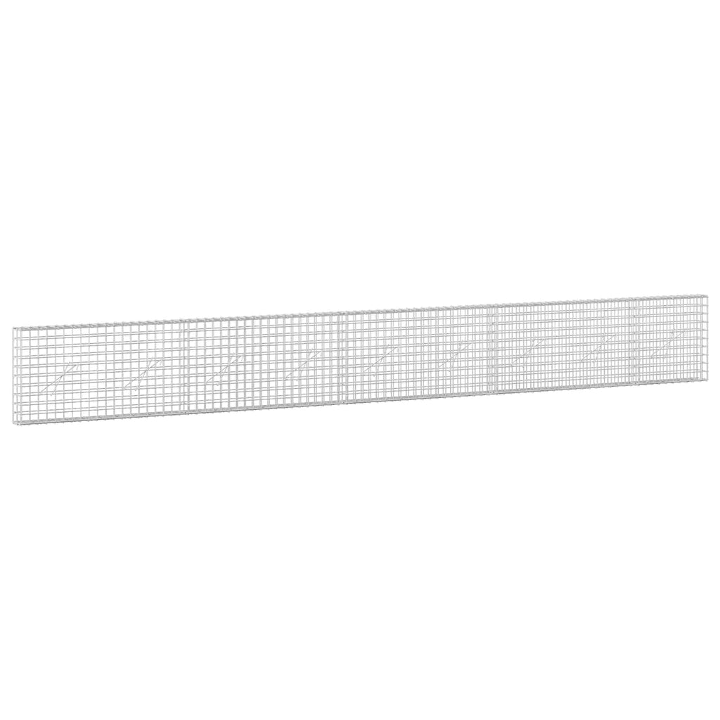 vidaXL Gabion z drutu 3,5 mm i siatką 5x5 cm 450x10x50 cm