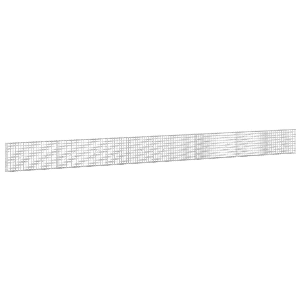 vidaXL Gabion z drutu 3,5 mm i siatką 5x5 cm 650x10x50 cm