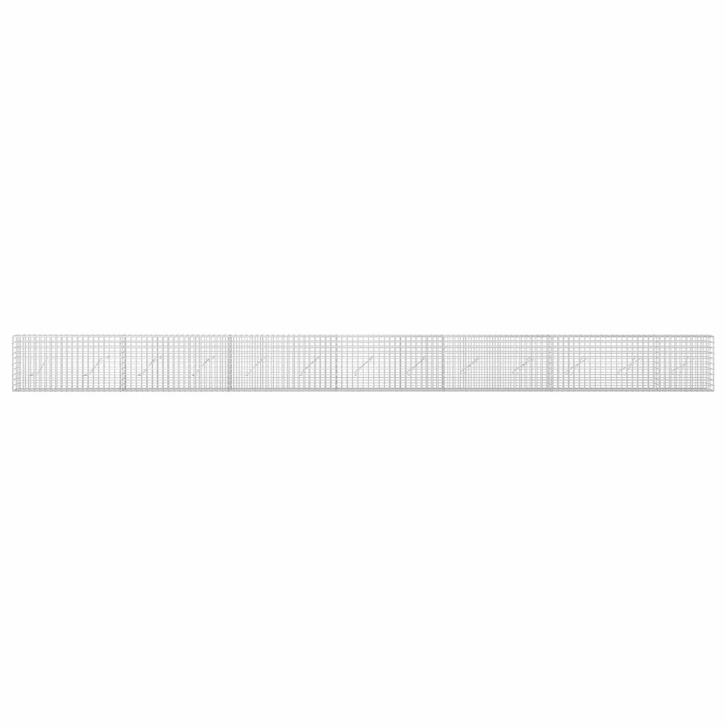 vidaXL Gabion z drutu 3,5 mm i siatką 5x5 cm 650x10x50 cm