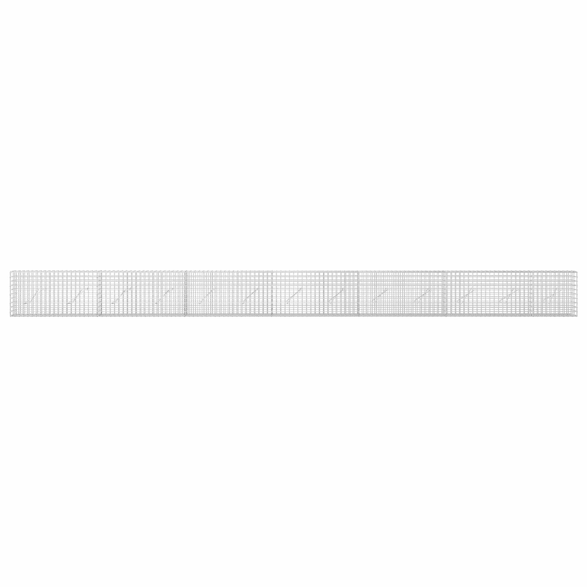 vidaXL Gabion z drutu 3,5 mm i siatką 5x5 cm 650x10x50 cm