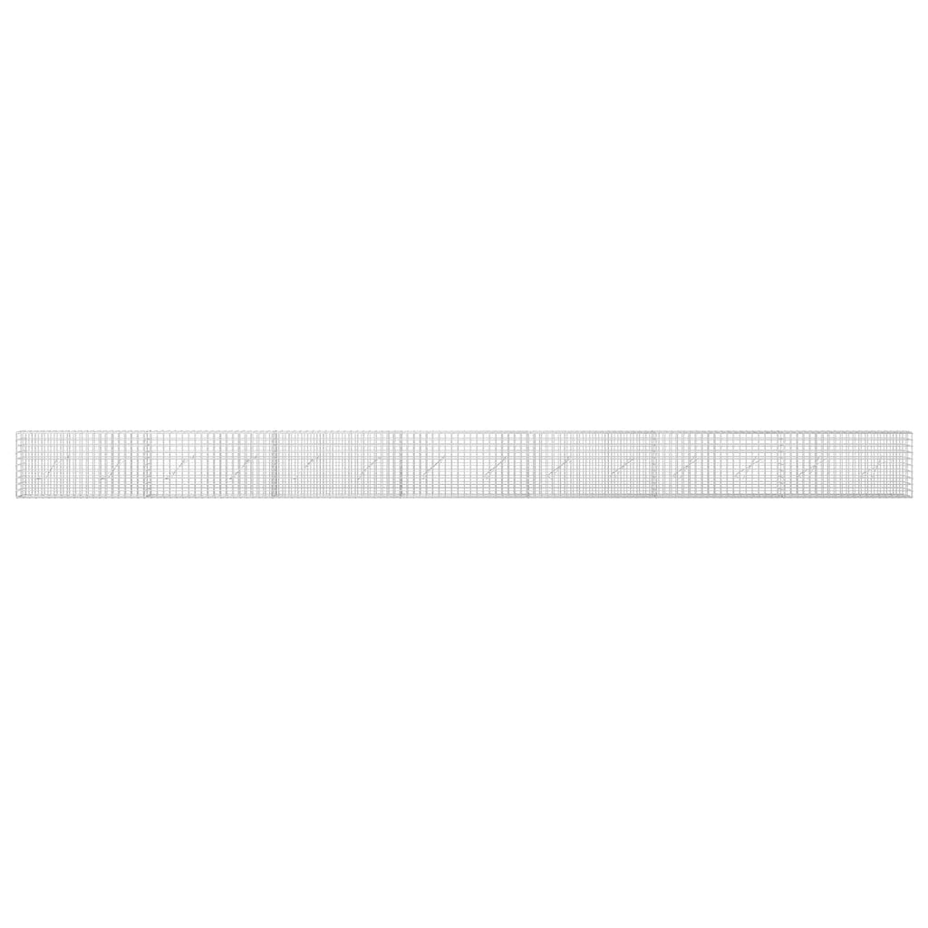 vidaXL Gabion z drutu 3,5 mm i siatką 5x5 cm 700x10x50 cm