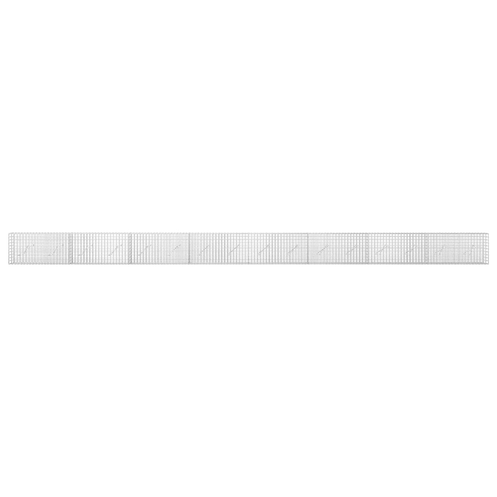 vidaXL Gabion z drutu 3,5 mm i siatką 5x5 cm 800x10x50 cm