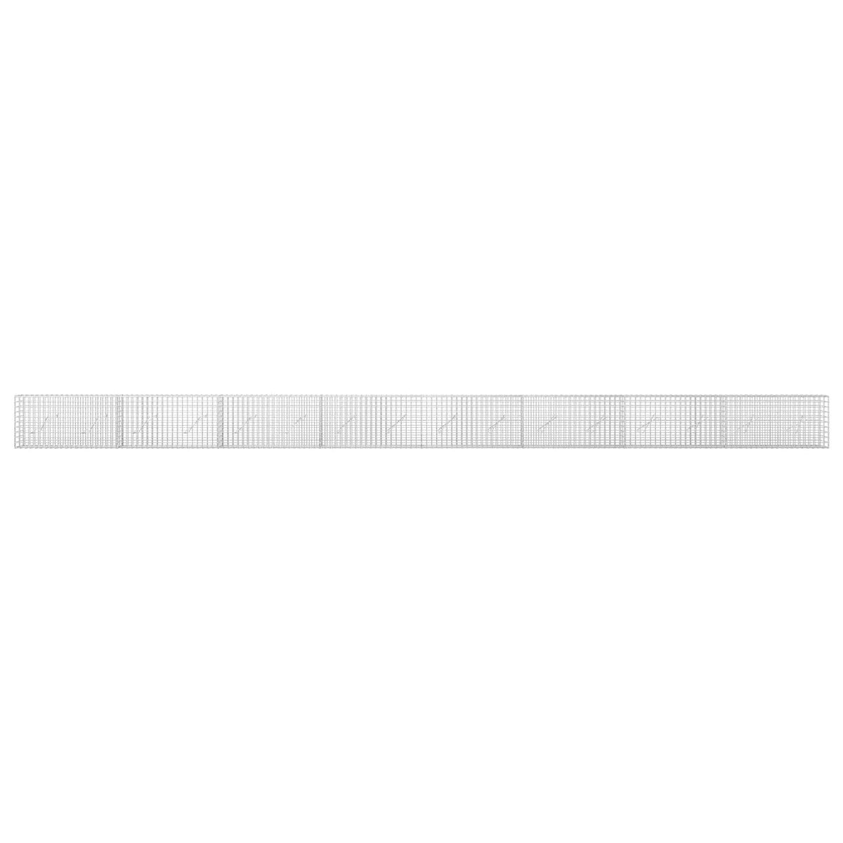 vidaXL Gabion z drutu 3,5 mm i siatką 5x5 cm 800x10x50 cm