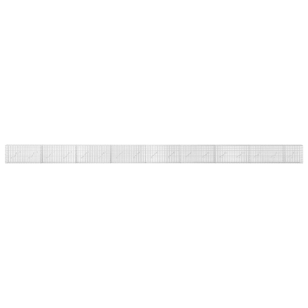 vidaXL Gabion z drutu 3,5 mm i siatką 5x5 cm 850x10x50 cm
