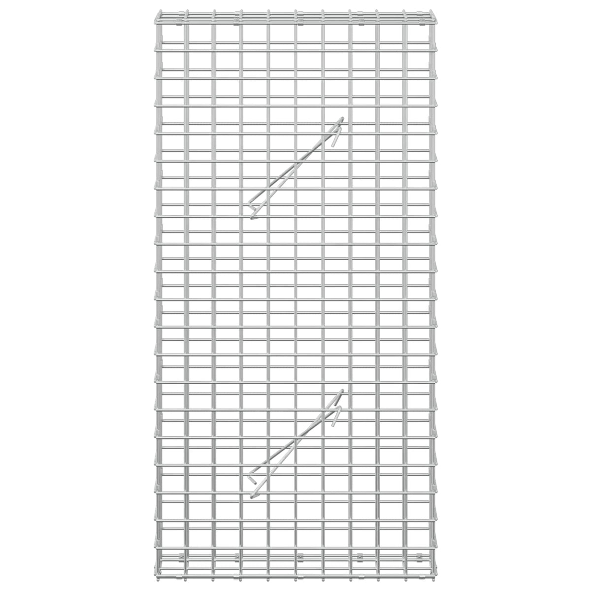 vidaXL Gabion z drutu 3,5 mm i siatką 5x5 cm 50x10x100 cm
