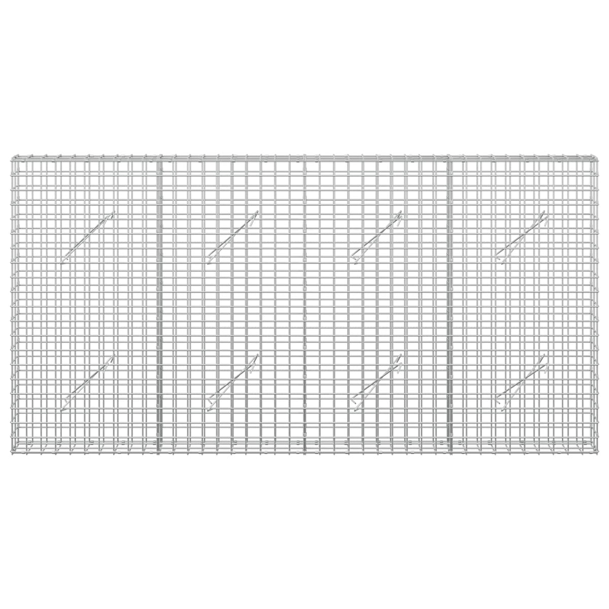 vidaXL Gabion z drutu 3,5 mm i siatką 5x5 cm 200x10x100 cm