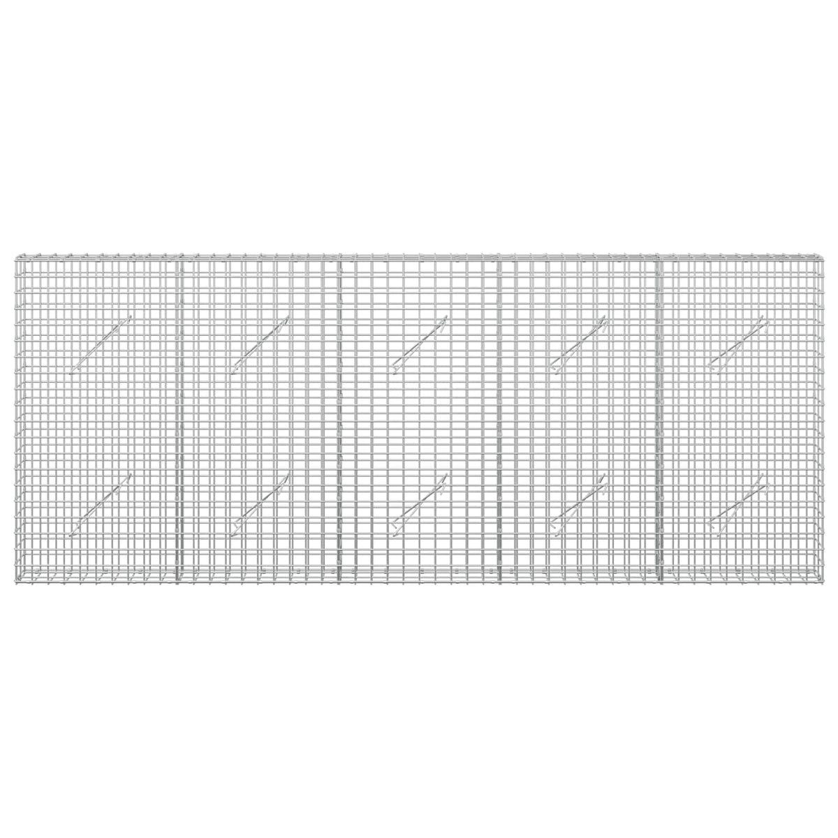 vidaXL Gabion z drutu 3,5 mm i siatką 5x5 cm 250x10x100 cm