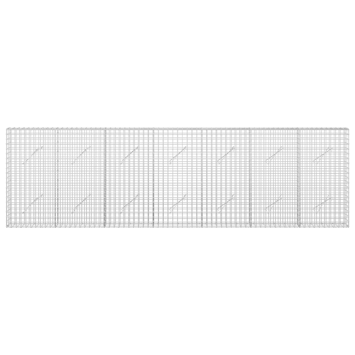 vidaXL Gabion z drutu 3,5 mm i siatką 5x5 cm 350x10x100 cm